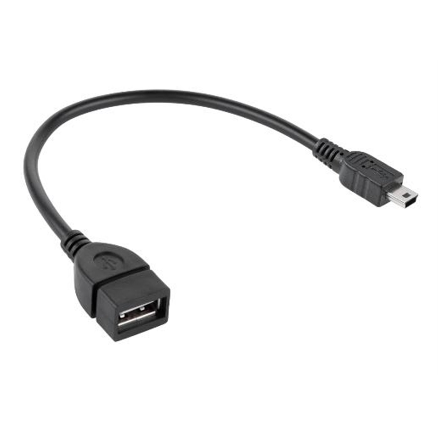 Kábel USB A (zásuvka) - mini USB 20cm OTG