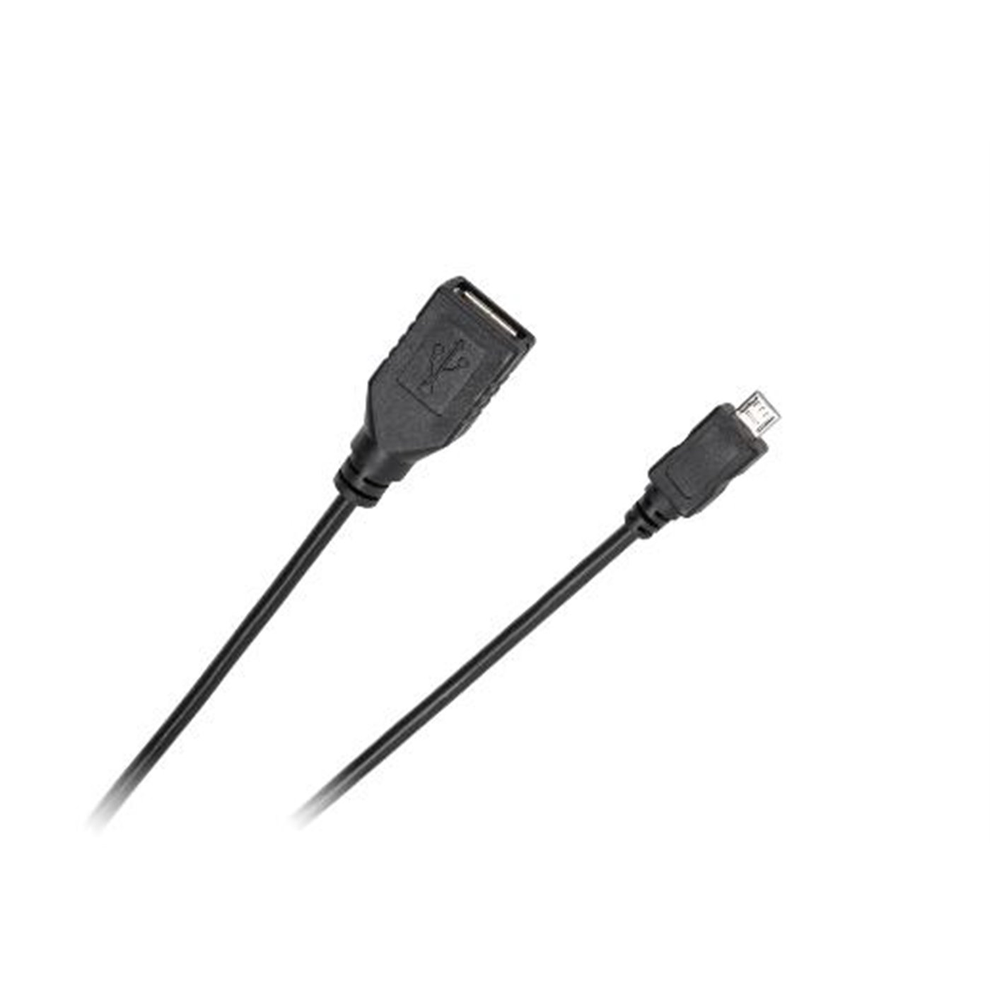 Kábel USB A(zásuvka)-micro USB  0,2m cabletech standard