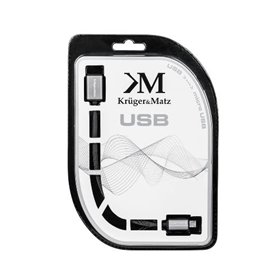 Kábel USB A(zásuvka)-micro USB,OTG 20cm Kruger&Matz