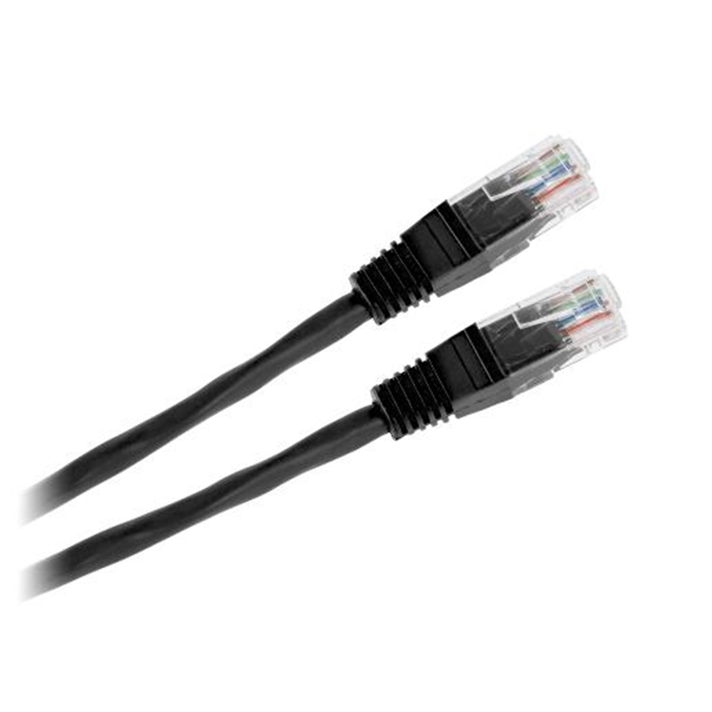 Kábel UTP 8P8C-8P8C  0,5m CCA čierny