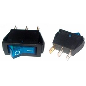 Prepínač kolískový 3pin 230V modrý