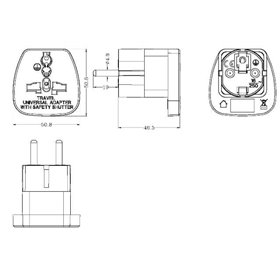 Redukcia 230V SK- univerzálna zásuvka biela(QZ36-9)
