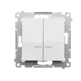 Vypínač Simon 54 premium č.5 LED podsv. modul biely
