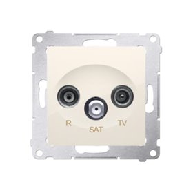 Zásuvka RTV-SAT Simon 54 premium koncová modul béžová