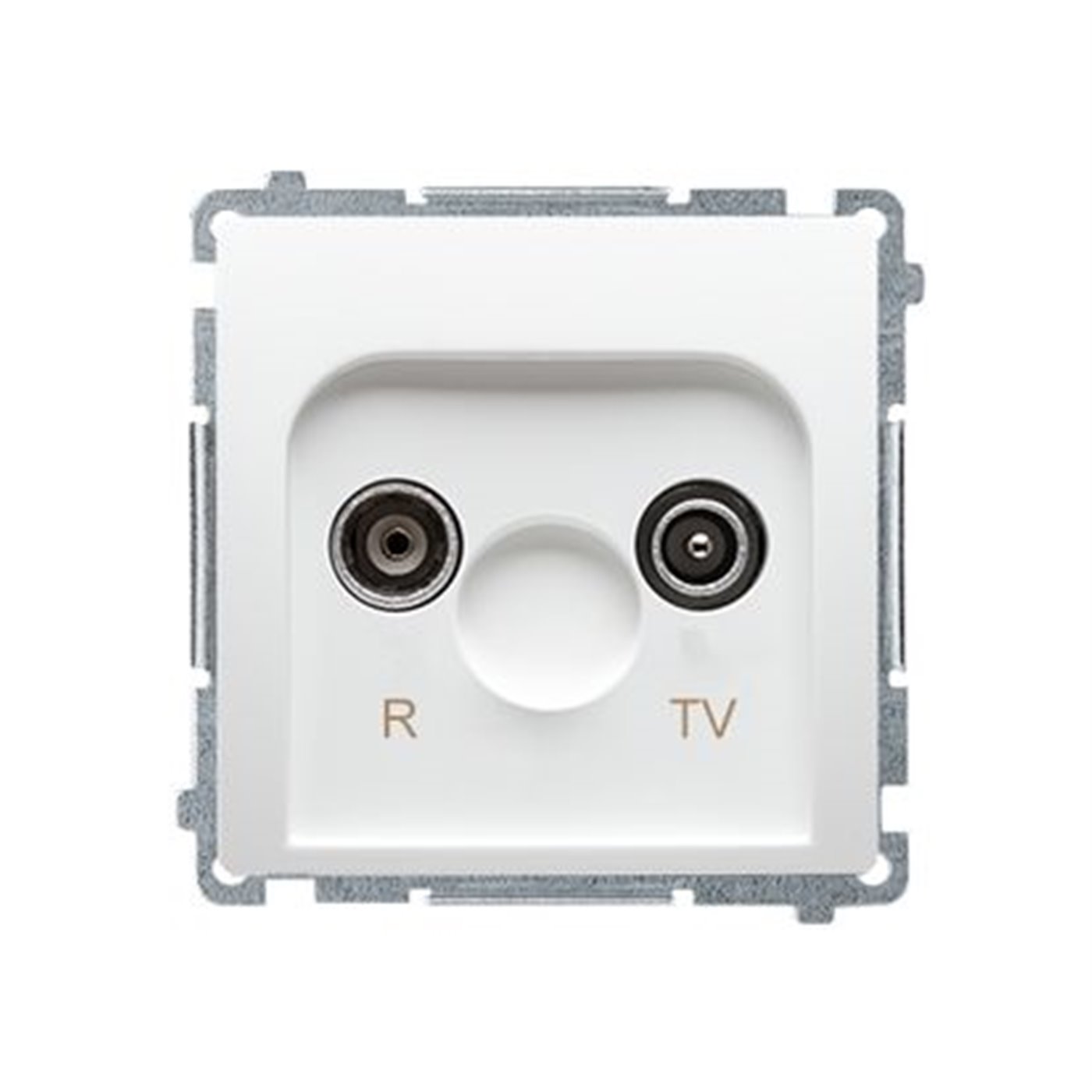 Zásuvka RTV Simon Basic koncová modul 1dB biela