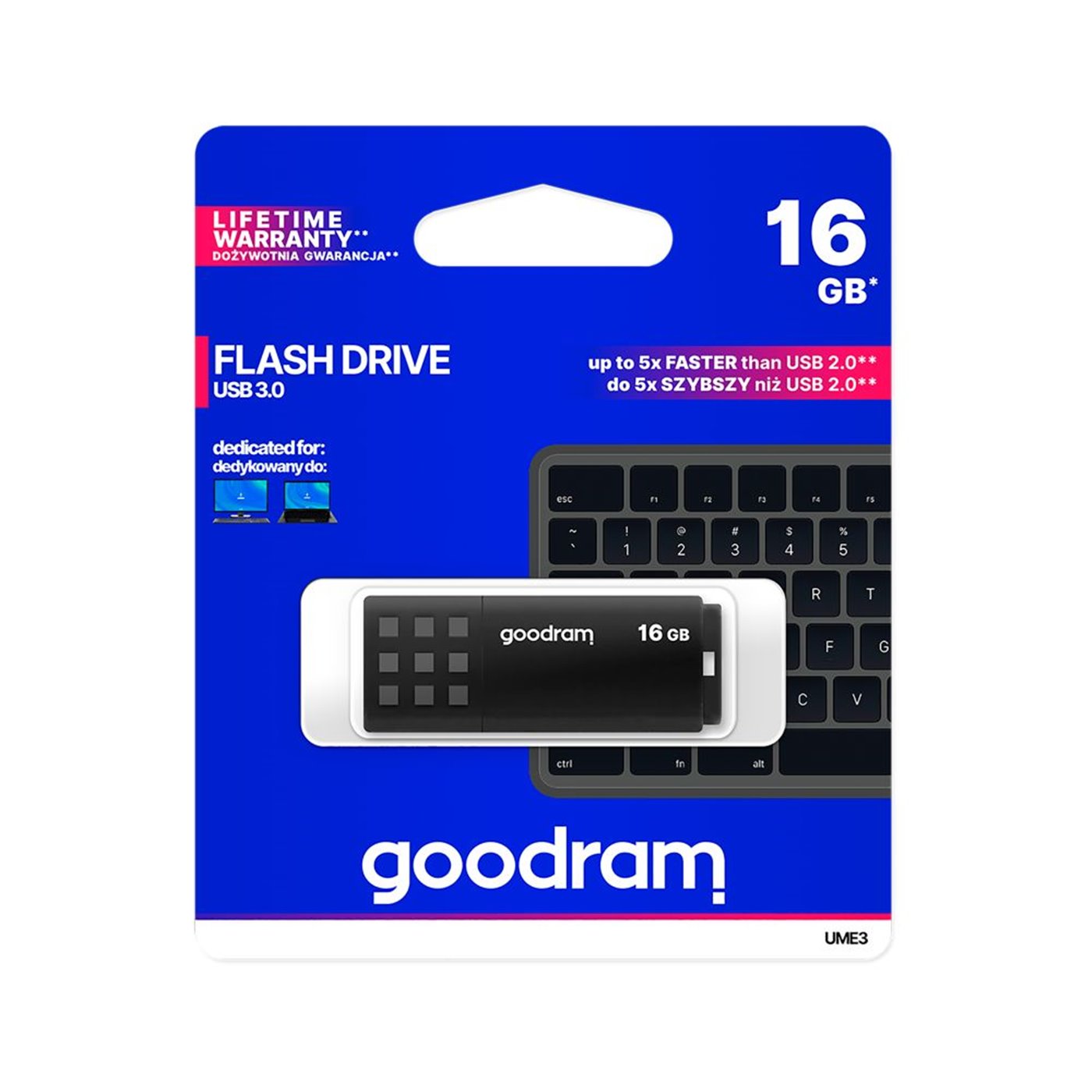 USB kľúč 16GB 3.0 Goodram čierny