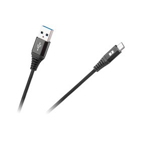 Kábel USB - micro USB 0,5m REBEL čierny
