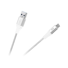 Kábel USB - micro USB 0,5m REBEL biely
