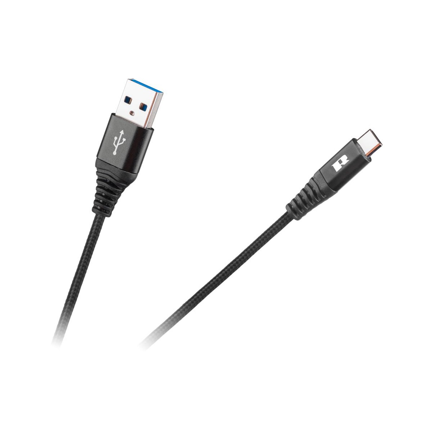 Kábel USB - USB typ C 0,5m REBEL čierny
