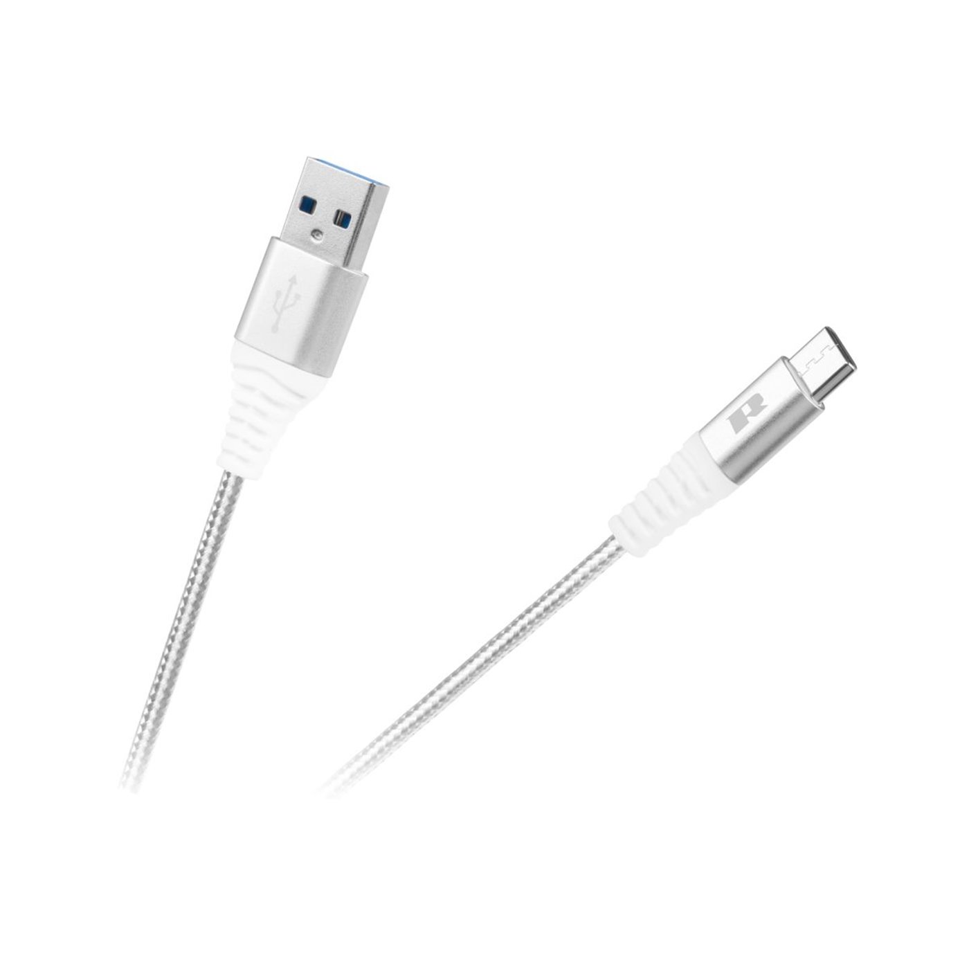 Kábel USB - USB typ C 0,5m REBEL biely