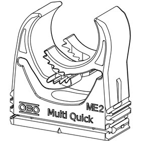 Príchytka rúrky M-Quick 2153106 15-19mm PA svetlosivá OBO