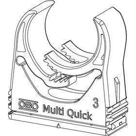 Príchytka rúrky M-Quick 2153130 25-28mm PA svetlosivá OBO