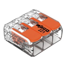 Krabicová svorka s páčkou 3 x 0,14-4 mm2 WAGO
