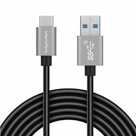Kábel USB - USB typ C 10Gbps 1m čierny Kruger&Matz Basic