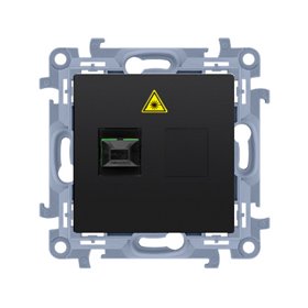 Optická zásuvka SC/APC Simon 10 modul čierna matná
