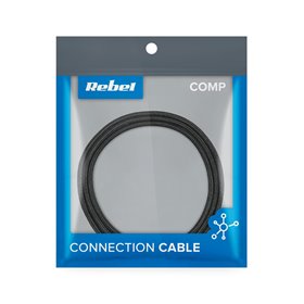 Kabel USB - Lightning REBEL 1m čierny