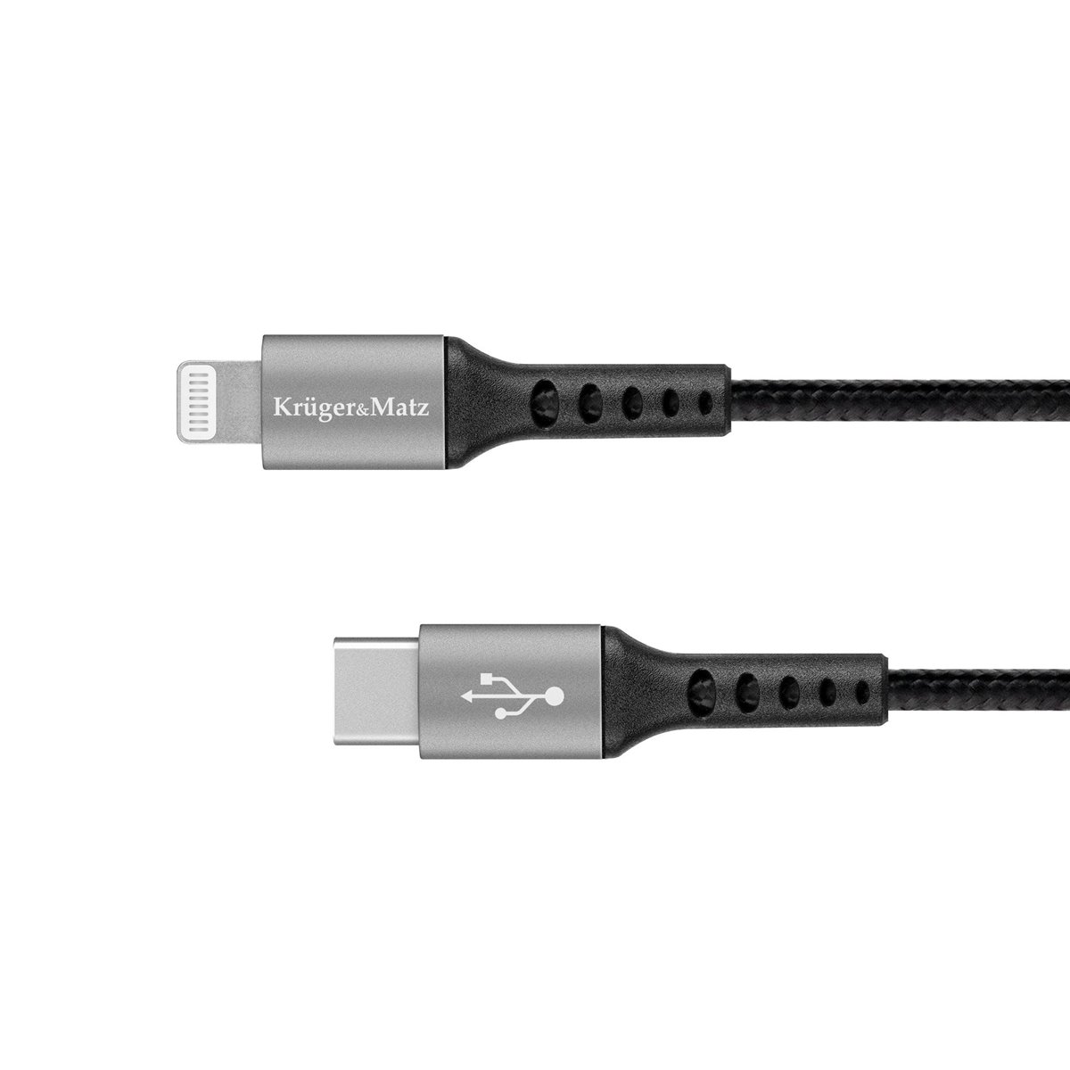Kábel USB typ C - Lighting C94 MFi 1m čierny Kruger&Matz