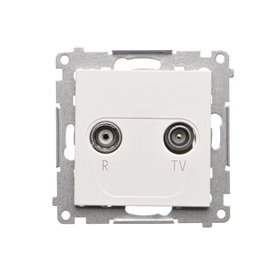 Zásuvka R-TV Simon 55 koncová modul biela matná