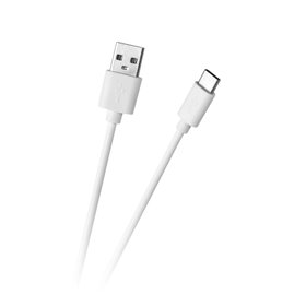 Kábel USB - USB typ C  1m  biely