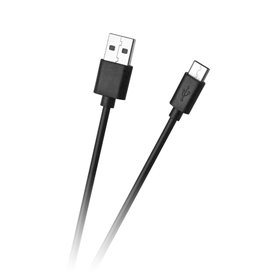 Kábel USB - USB typ C  1m  čierny
